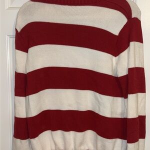 Brandy Melville Red and White Striped Sweater